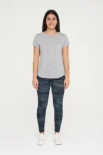 Premium Heather Grey T-Shirt & Tie-Dye Leggings Set – Soft, Stretchy & Everyday Comfort