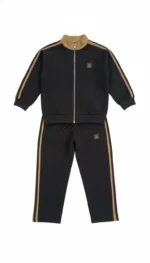 Kids Premium Tracksuit – Black & Brown