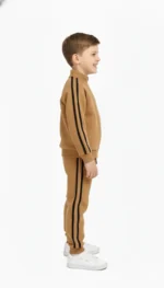 Kids Premium Tracksuit – Black & Brown - Image 4