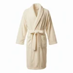 Man's & Women’s Premium Cotton Terry Bathrobe – Spa & Hotel Style (White) - Image 3