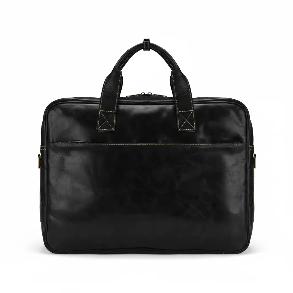 Generated-Image-December-16-2025-4_56PM-1.webp Premium Black Leather Laptop Bag | Professional Office & Travel Briefcase - Image 1