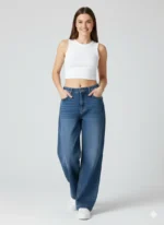 Women’s Baggy Fit Denim Pant - Image 2