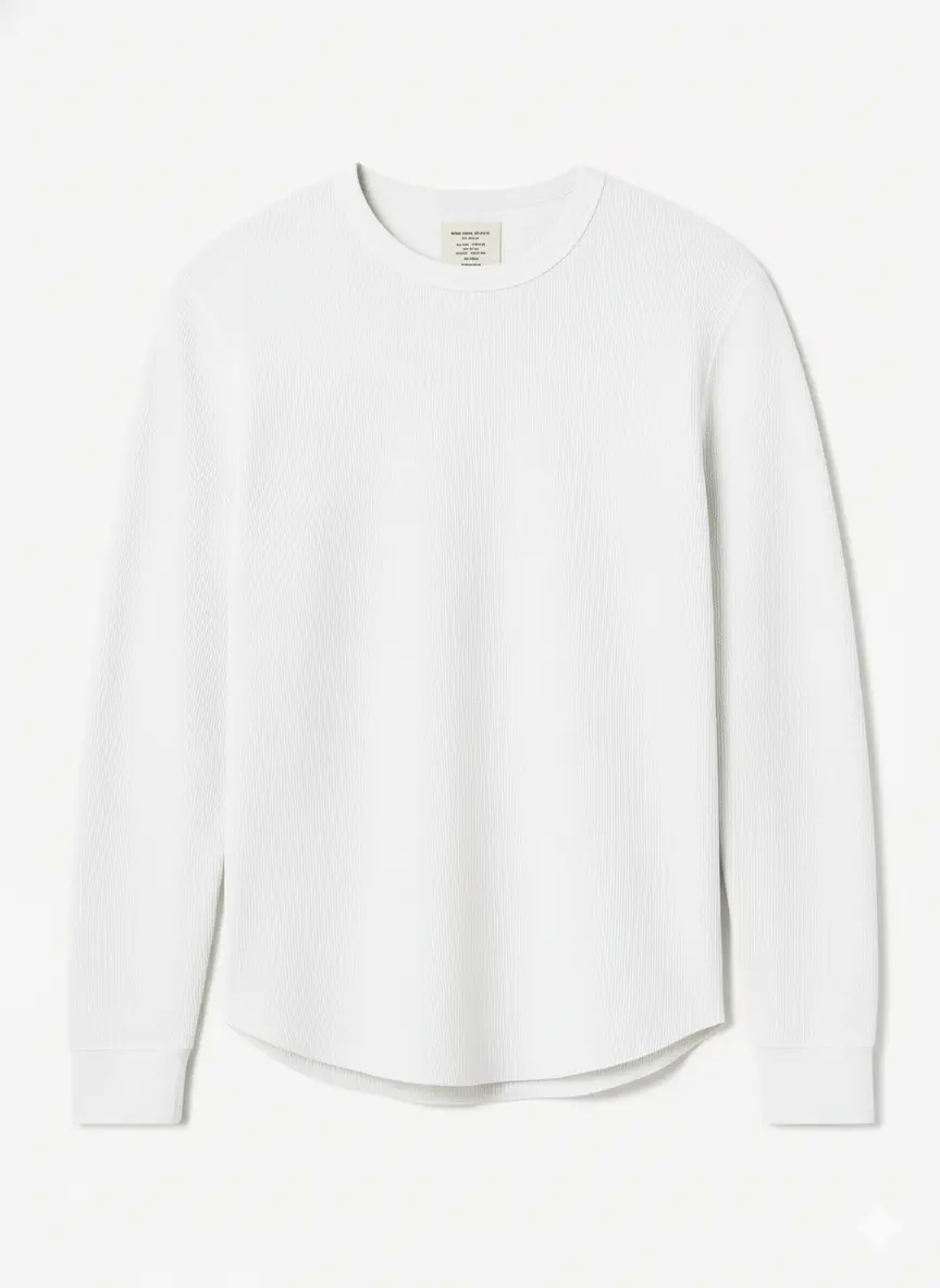 Unisex Cotton Thermal Long Sleeve Top – Moisture-Wicking & Stretch Fabric