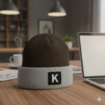 Ali Vertex “K-Core” Two-Tone Knit Beanie - Image 4