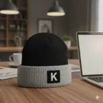Ali Vertex “K-Core” Two-Tone Knit Beanie