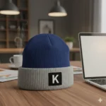 Ali Vertex “K-Core” Two-Tone Knit Beanie - Image 3