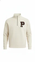 Men’s Premium Quarter-Zip Sweatshirt  | Alivertex Classic “P” Patch Pullover - Image 4