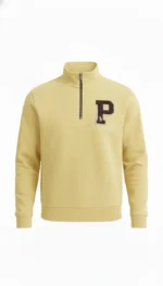 Men’s Premium Quarter-Zip Sweatshirt  | Alivertex Classic “P” Patch Pullover - Image 2