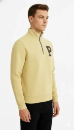Men’s Premium Quarter-Zip Sweatshirt  | Alivertex Classic “P” Patch Pullover - Image 3