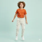 Kids Beige Cargo Jogger Trouser – Soft Cotton - Image 2