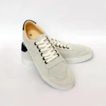 Men’s Premium Suede Casual Sneakers – Off-White