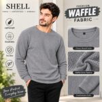 Unisex Waffle Knit Crewneck Sweatshirt - Image 4