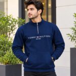 Men's Half-Zip Embroidered Fleece Sweatshirt - Image 5