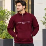 Men's Half-Zip Embroidered Fleece Sweatshirt - Image 4