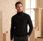 Men's Ribbed High Neck Turtleneck Sweater - Image 3