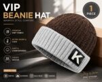 VIP Dual-Tone Knitted Beanie Hat with 'K' Patch