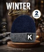VIP Dual-Tone Knitted Beanie Hat with 'K' Patch - Image 3